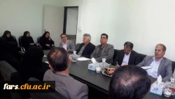 اولین جلسه هم اندیشی مدیریت پردیس های استانی دانشگاه فرهنگیان فارس جناب آقای دکتر صحراگرد با اعضاء هیات علمی این دانشگاه برگزار گردید 7