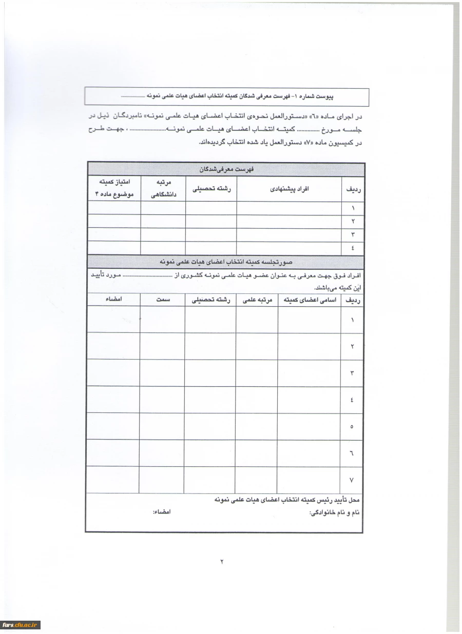 پیوست شماره  (1)