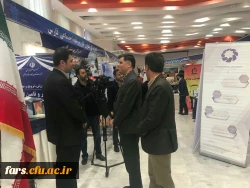 بازدید سرپرست محترم استانداری فارس جناب آقای مهندس رحمانی  و همچنین جناب اقای دکتر اناری نژاد مدیریت محترم دانشگاه فرهنگیان فارس وهیات همراه  از غرفه دانشگاه فرهنگیان فارس در نمایشگاه دست آورد های پژوهشی استان فارس  3