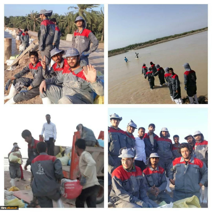 اعزام اردو جهادی دانشجو معلمان دانشگاه فرهنگیان استان فارس در مناطق آسیب دیده از قبیل:شوشتر،اهواز و  دارخوین 2
