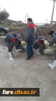 اعزام اردو جهادی دانشجو معلمان دانشگاه فرهنگیان استان فارس در مناطق آسیب دیده از قبیل:شوشتر،اهواز و  دارخوین 2