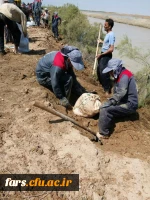 اعزام اردو جهادی دانشجو معلمان دانشگاه فرهنگیان استان فارس در مناطق آسیب دیده از قبیل:شوشتر،اهواز و  دارخوین 2