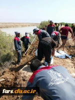 اعزام اردو جهادی دانشجو معلمان دانشگاه فرهنگیان استان فارس در مناطق آسیب دیده از قبیل:شوشتر،اهواز و  دارخوین 2