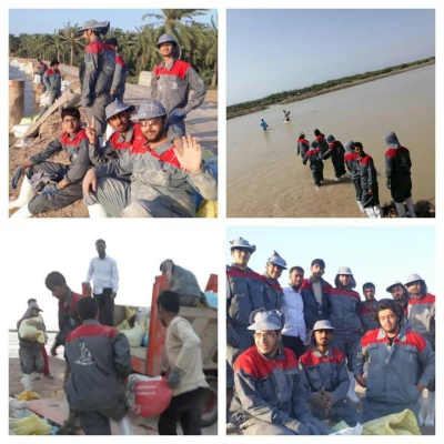 اعزام اردو جهادی دانشجو معلمان دانشگاه فرهنگیان استان فارس در مناطق آسیب دیده از قبیل:شوشتر،اهواز و  دارخوین 3