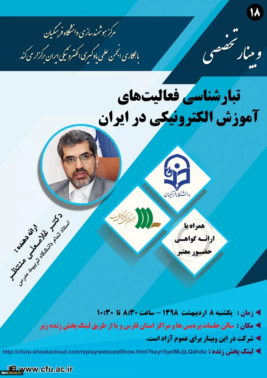 وبینارتبارشناسی فعالیت های آموزش الکترونیکی در ایران 2