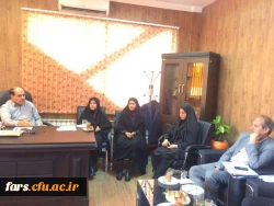 جلسه دیدار دکتر افلاکی فرد ریاست دانشگاه فرهنگیان فارس با پرسنل مدیریت امور پردیس های دانشگاه  4