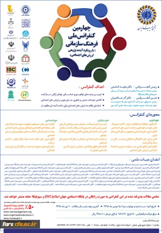 فراخوان چهارمین کنفرانس ملی فرهنگ سازمانی با رویکرد آینده پژوهی ارزش های اجتماعی 