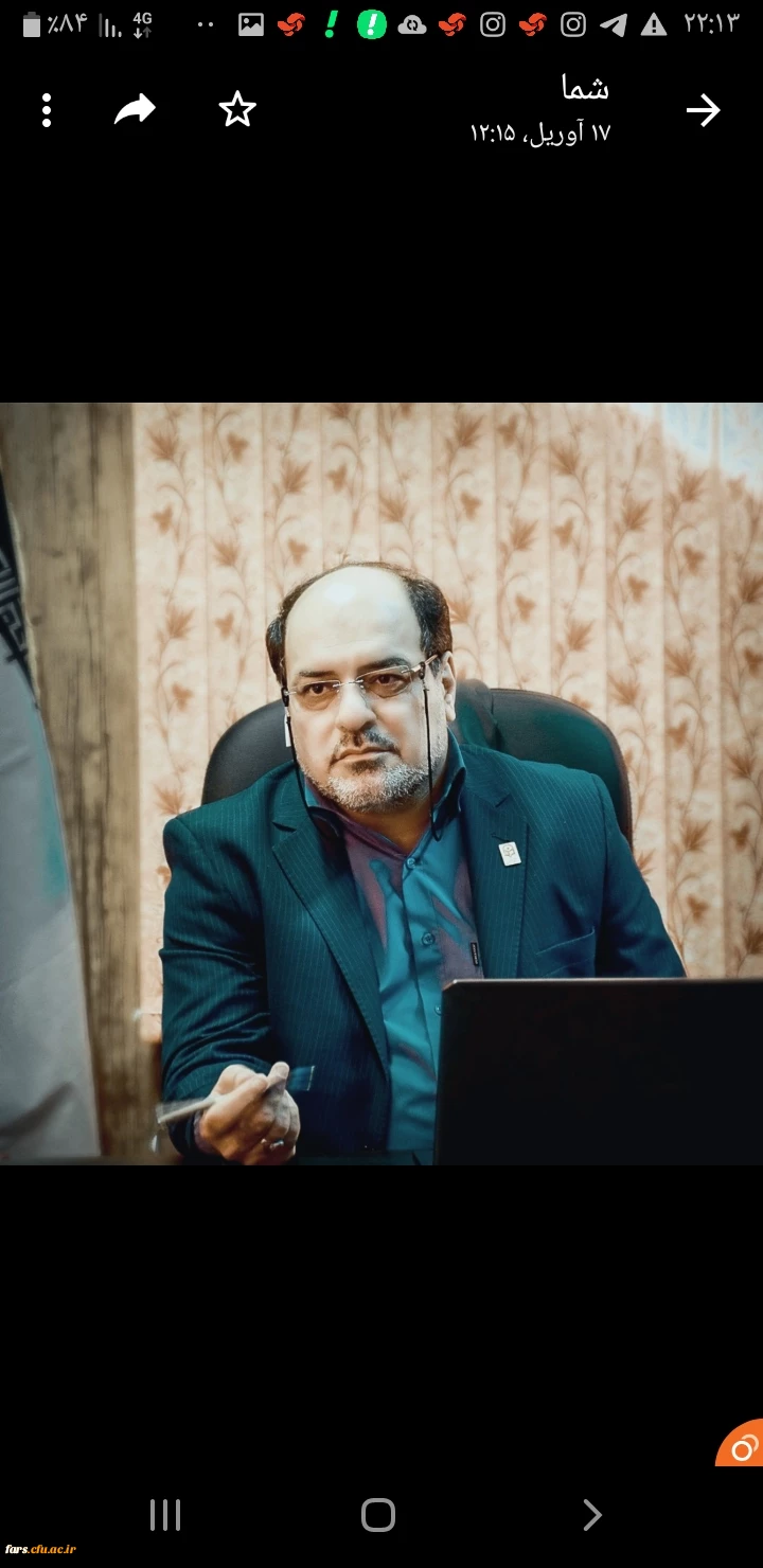 پیام تبریک رئیس دانشگاه فرهنگیان استان فارس به مناسبت هفته بزرگداشت مقام معلم 
اردیبهشت ماه ۱۳۹۹ 3