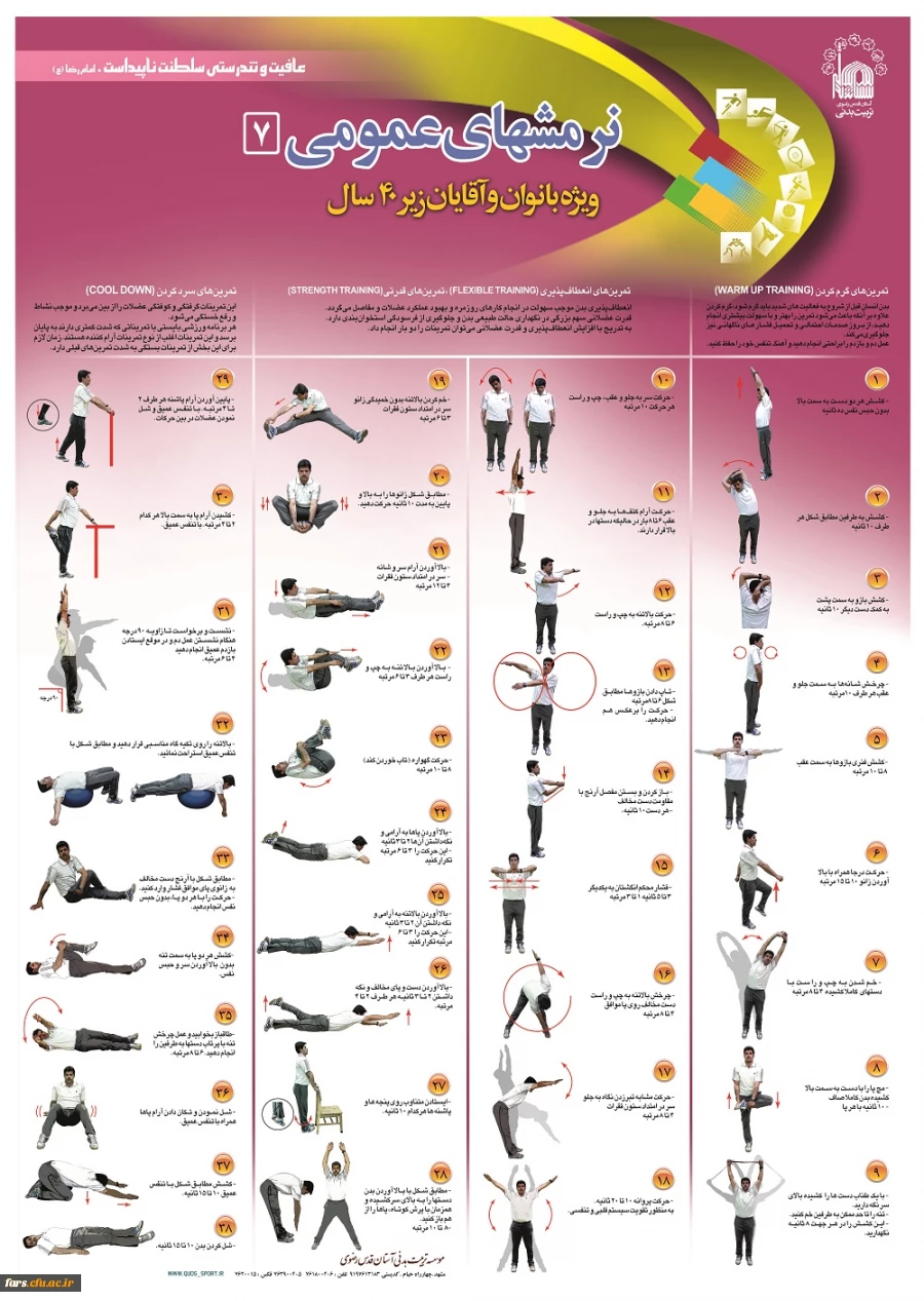 پوستر های ورزشی با قابلین انجام در محیط منزل 2