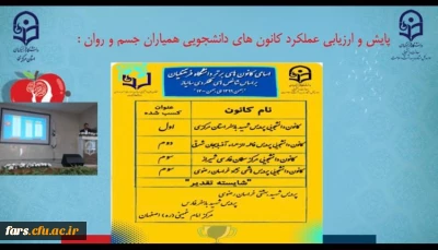 درخشش دانشگاه فرهنگیان فارس  در اولین جشنواره تجلیل از برترین های حوزه مشاوره ، بهداشت و سلامت دانشگاه فرهنگیان