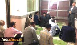 جلسه تقدیر از زحمات همکار گرامی جناب آقای منصور رئیسی بخاطر برپایی منظم نماز جماعت در مدیریت امور پردیس های استان فارس 4