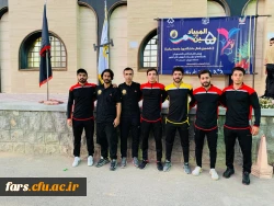 حضور دانشجو معلمان پسر دانشگاه فرهنگیان استان فارس در پنجمین المپیاد ورزش های همگانی دانشجویان دانشگاه ها و موسسات آموزش عالی کشور 6