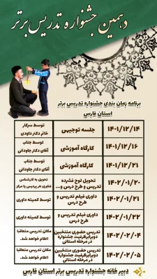 برگزاری جشنواره تدریس برتر ویژه دانشجومعلمان دانشگاه فرهنگیان 3