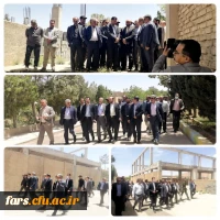 بازدید ریاست سازمان نوسازی توسعه و تجهیز مدارس کل کشور به همراه نماینده مردم اقلید در مجلس شورای اسلامی از مرکز شهید بهشتی اقلید 2