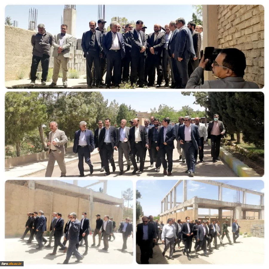 بازدید ریاست سازمان نوسازی توسعه و تجهیز مدارس کل کشور به همراه نماینده مردم اقلید در مجلس شورای اسلامی از مرکز شهید بهشتی اقلید 2