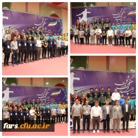 مراسم اهدای مدال تیم های برتر رشته تنیس روی میز پسران در بیست و چهارمین المپیاد فرهنگی ورزشی دانشگاه فرهنگیان سراسر کشور . 2