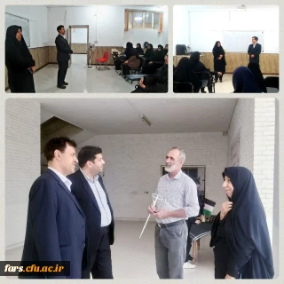 بازدید مدیر استان زارع شیبانی همراه با داودی رییس مرکز سلمان از ساختمان آموزشی شهید عباس دوران و خیرمقدم به دانشجویان جدیدالورود