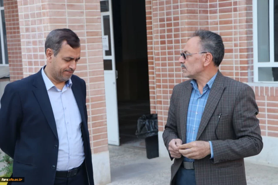 بازدید زارع شیبانی مدیریت محترم دانشگاه فرهنگیان فارس از ساختمان شهید سلیمانی (ساختمان شماره 2 پردیس شهید رجایی) 2
