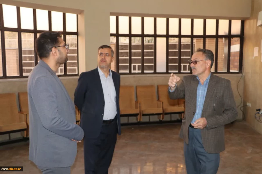 بازدید زارع شیبانی مدیریت محترم دانشگاه فرهنگیان فارس از ساختمان شهید سلیمانی (ساختمان شماره 2 پردیس شهید رجایی) 3