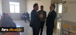 بازدید زارع شیبانی سرپرست استانی دانشگاه فرهنگیان فارس از حوزه امتحانی مرکز شهید بهشتی اقلید 3
