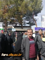 حضور کارکنان، اساتید و دانشجو معلمان مرکز شهید بهشتی اقلید در  راهپیمایی 22 بهمن شهر اقلید. 3