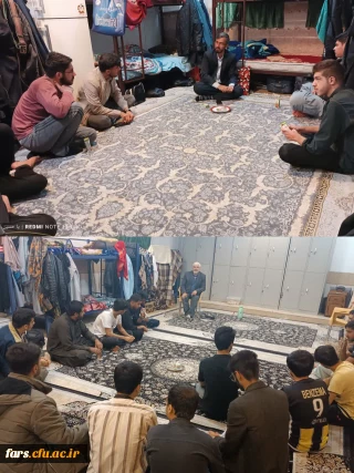 حضور اساتید دانشگاه ؛آقایان پوریزدانپرست و امیری در خوابگاه های دانشجویی پردیس شهید رجایی شیراز 