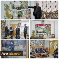 دیدار کارکنان و دانشجو معلمان دانشگاه فرهنگیان شهید بهشتی اقلید با خانواده شهید  دانشجو معلم  حمیدرضا صالحی 2