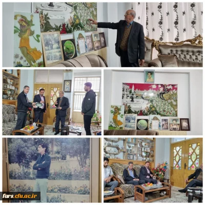 دیدار کارکنان و دانشجو معلمان دانشگاه فرهنگیان شهید بهشتی اقلید با خانواده شهید  دانشجو معلم  حمیدرضا صالحی