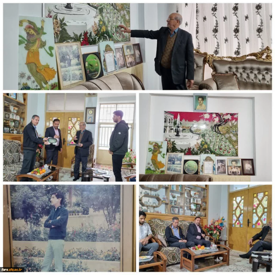 دیدار کارکنان و دانشجو معلمان دانشگاه فرهنگیان شهید بهشتی اقلید با خانواده شهید  دانشجو معلم  حمیدرضا صالحی 2