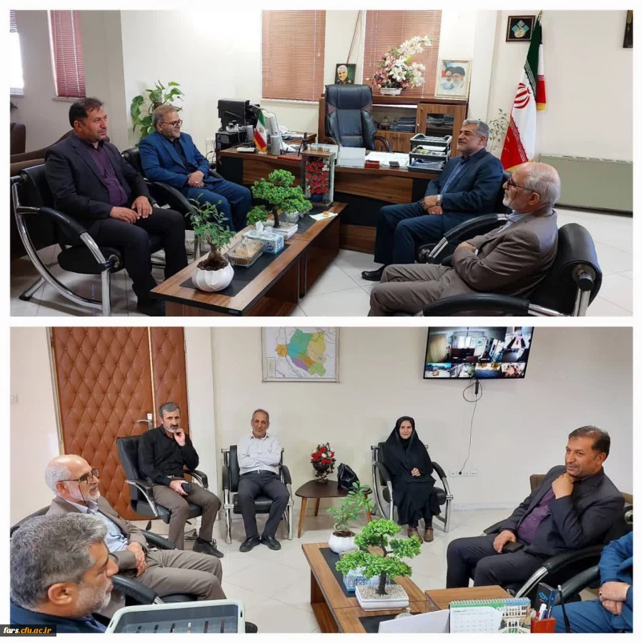 دیدار دکتر صادقی رئیس دانشگاه فرهنگیان با فرماندار و روسای دانشگاههای شهرستان اقلید 2