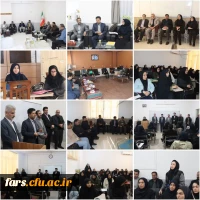 سرپرست دانشگاه فرهنگیان فارس در جمع اساتید و مهارت آموزان استخدامی ماده۲۸ در پردیس های شهید رجایی و شهید باهنر و واحد سلمان فارسی شیراز تاکید کرد: 
«معلمی مسیر تعالی و تعهد است» 2