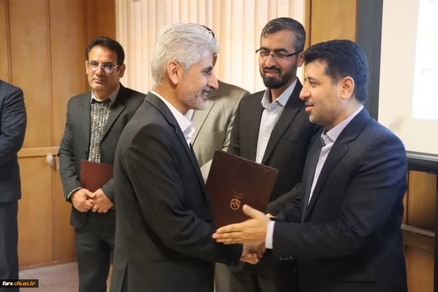 آیین معارفه دکتر امین باقری کراچی، سرپرست معاونت آموزشی و پژوهشی و  دکتر حسین فراست، سرپرست دانشکده علوم پایه دانشگاه فرهنگیان استان فارس 8